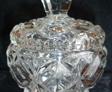 Sowerby Art Deco Glass Powder Bowl/Cover 1930's