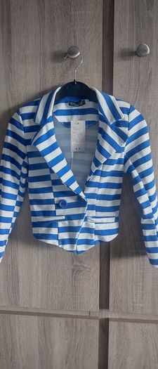 stripe crop padded blazer size xxs xs s m