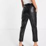 New With Tags River Island Faux Leather Belted Trouser in Black Image 4