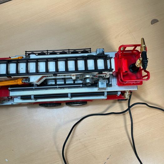 New Bright Fire Engine Truck No 230 Wired Remote - Rare - Vintage - Boxed