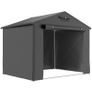 Tent garage 2.5 x 1.8 m Waterproof garage tent with roll-up zipper door ventilation window Dark gray Image 5