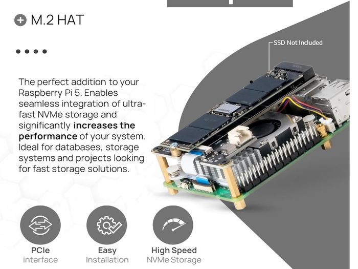 Raspberry Pi 5 8 GB Kit (Metal Case | Active Cooling | M.2 NVMe PCIe SSD | Micro HDMI 4K | ideal for Home Assistant and smart home)