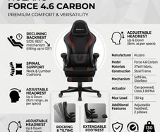 Huzaro Force 4.6 Carbon Gaming Chair with Footrest