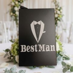 Best Man Laser Engraved Card Wallet