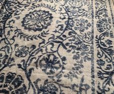 Large Blue & White Area Rug 200x290