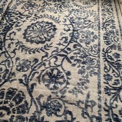 Large Blue & White Area Rug 200x290