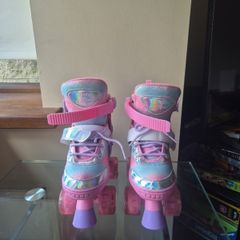 Glitter Light Up Glow Roller Skates Adjustable Size 13-2 as new