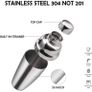 Cocktail Making Set, Cocktail Shakers 6 Pieces Set 750ml Capacity with Bar Accessories and Recipes Made of Food Grade Stainless Steel 304 Great for Home and Bar Use or As a Gift (FREE POSTAGE) Image 4