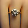 18ct Gold Plated Vermeil Large Moissanite Solitaire Ring Image 7