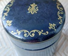 Antique Italian Tooled Leather Jewellery Storage Box
