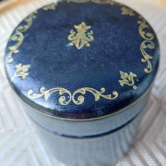 Antique Italian Tooled Leather Jewellery Storage Box