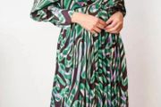Suncoo Celya Dressing green and purple print