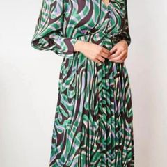 Suncoo Celya Dressing green and purple print