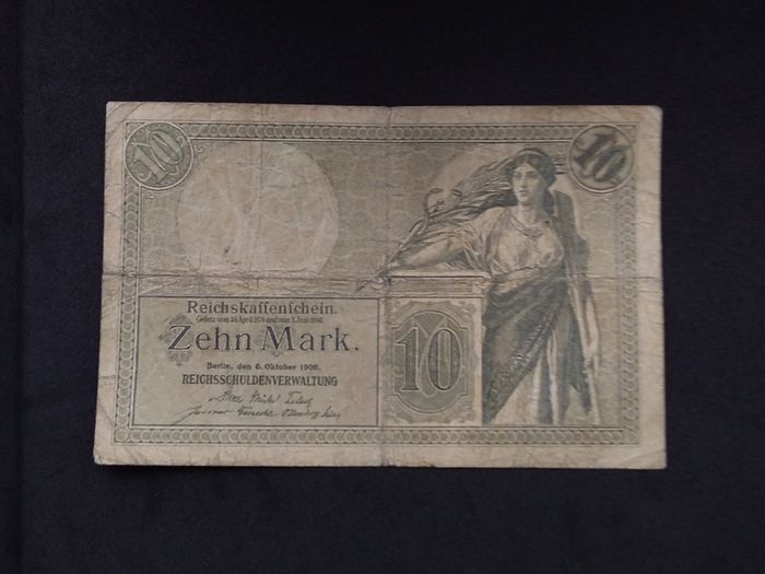 Imperial Germany : 1906 , 10 Mark Banknote