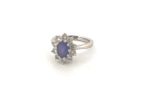 18kt White Gold Diamond And Tanzanite Ring
