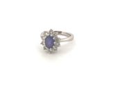 18kt White Gold Diamond And Tanzanite Ring