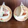 Burlington ware 1930s Cottage ware cups and saucers x2 Image 2