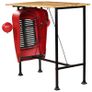 Tractor Bar Table Solid Mango Wood Red 60x150x107 cm Image 4
