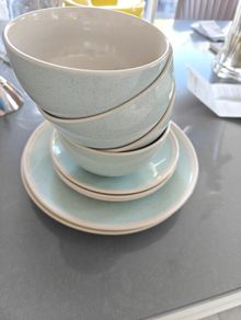 Belleek Living Dinnerware Set Pale green  Speckled Glaze
