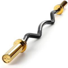 4ft Olympic EZ Curl Bar with Smooth Bushing & Bearing for 2'' Weight Plates, International Barbells for Press, Squat, Deadlift and Multiple Purposes