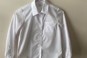 M&amp;S white Velcro shirt (as new) age 9-10