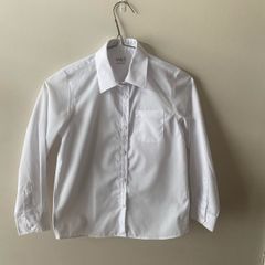 M&S white Velcro shirt (as new) age 9-10
