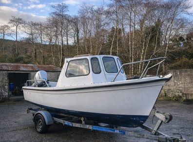 19ft Roaring Water Cuddy Fishing Boat, Trailer & Honda 15hp - West Cork