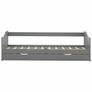 Pull-out Sofa Bed Frame without Mattress Grey 90x200 cm Image 4