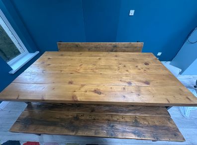 Industrial Style Reclaimed Wood Dining Table