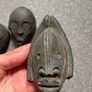 Small Tribal Art Pottery Mask African Ceramic Wall Decor Image 2