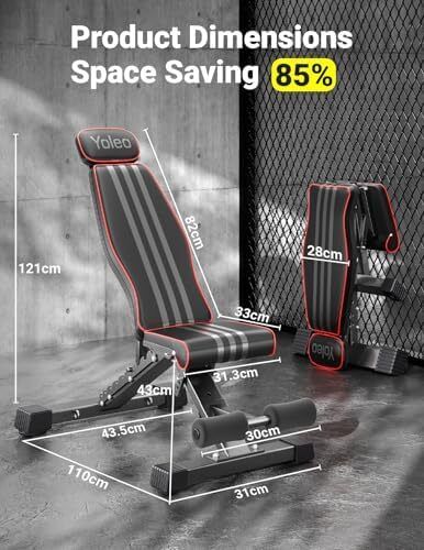 Adjustable Weight Bench, Commercial Workout Bench for Home Gym, Decline/Flat/Incline Bench Press, 90 Positions