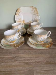 Vintage 13 Piece Melba Bone China Tea Set