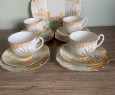 Vintage 13 Piece Melba Bone China Tea Set