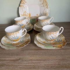 Vintage 13 Piece Melba Bone China Tea Set