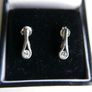 Vintage Sterling Silver 925 CZ Loop Drop Earrings 1,54g Image 6