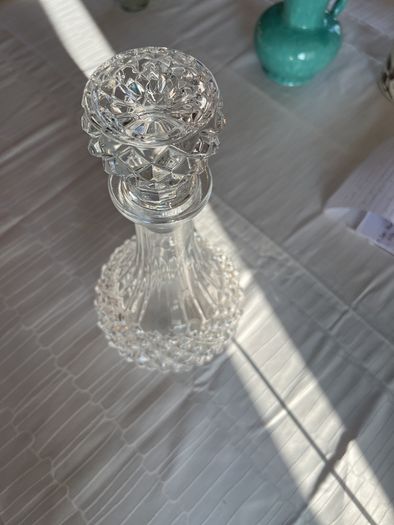 Vintage French Crystal Decanter with Stopper (Longchamp)