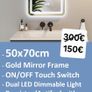 LED Bathroom Mirror Gold Image 2