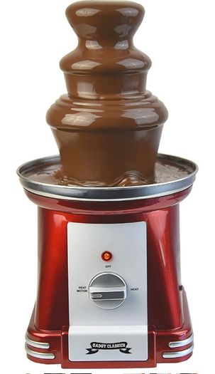 Stage Chocolate Fountain 90 Watt | 31.5 cm high with Stainless Steel Tower | 750 Gram Capacity | Retro Look | Great for Children's Birthdays and Weddings (FREE POSTAGE)