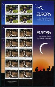 2007 Ireland Europa (Centenary of Scouting) Commemorative Stamp Sheetlets Plate 1B1B1B1B Mint Never Hinged (MNH)