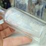 489 - Set of 7 Vintage Clear Glass Screw Cork Top Collectible Decorative Bottles Image 8