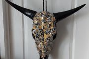 Glass Insert Bull Skull