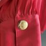 M&S coral blouse with gold cuff button Sz 16 (Fit 12-14UK) Image 9