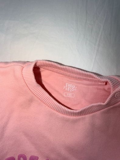 Fred & Flo Baby Girl Pink Breakfast Club 2-Piece Set - 3-6 months
