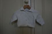 The Little White Company White Cotton Knit Cardigan Age 0 - 3 Months - Like New