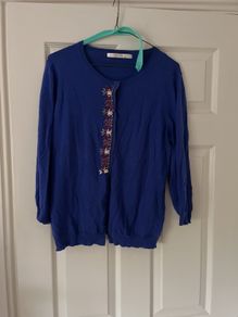 Nougat beaded cardigan