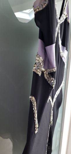 NOCTURNE 100% Silk Beaded Cocktail Dress Sz 12UK(Fit 10-12UK) - Rrp 695 (New)