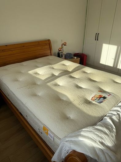 oak sleigh bed