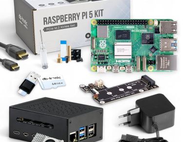 Raspberry Pi 5 8 GB Kit (Metal Case | Active Cooling | M.2 NVMe PCIe SSD | Micro HDMI 4K | ideal for Home Assistant and smart home)