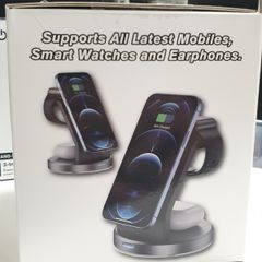 3 in 1 wireless Fast charging mobile phone desktop stand headset wireless charging (ANG-W12)