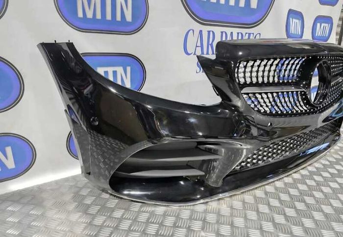 Front Bumper For Mercedes C Class W205 19-21 Facelift Models Amg Line Black C197
